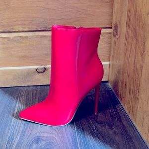 JustFab, Size 6, Red Heel Boots
